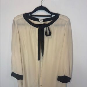 Babaton Cream and Black Blouse